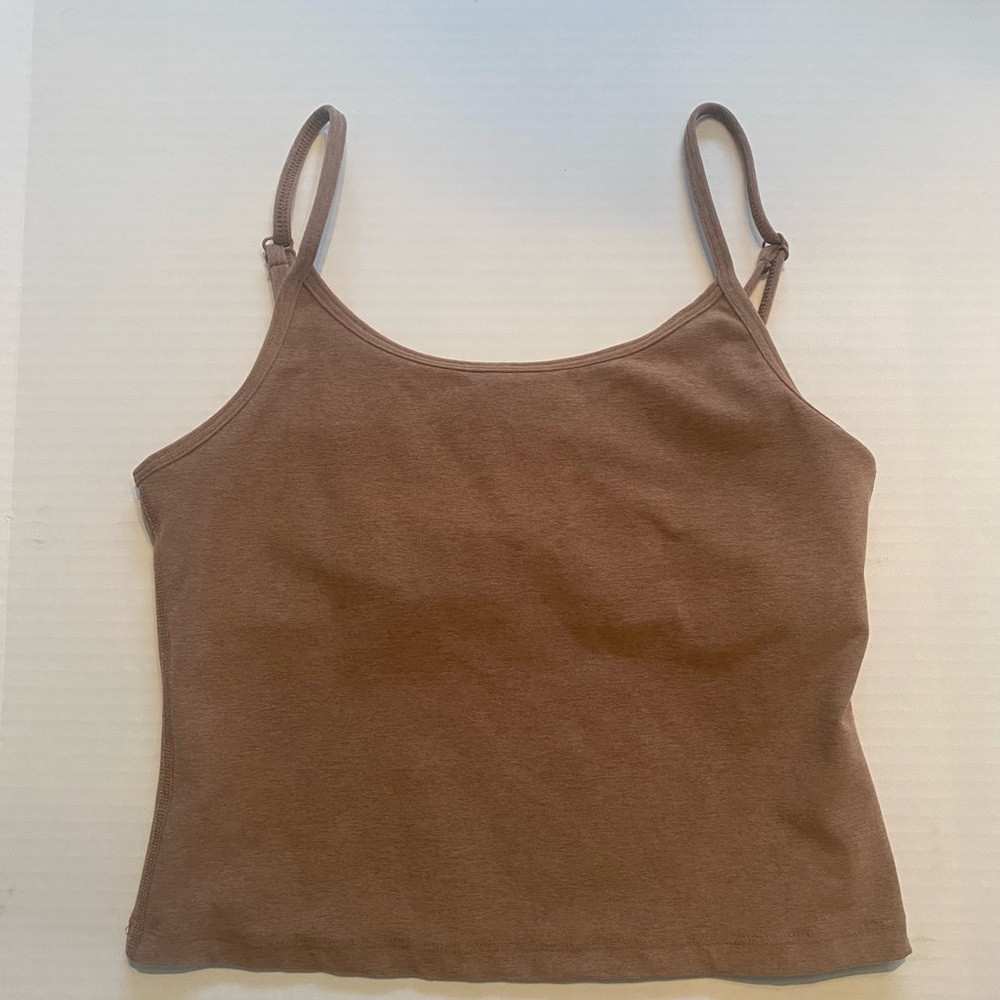 Beyond Yoga Heather Brown tank with bra size Medium